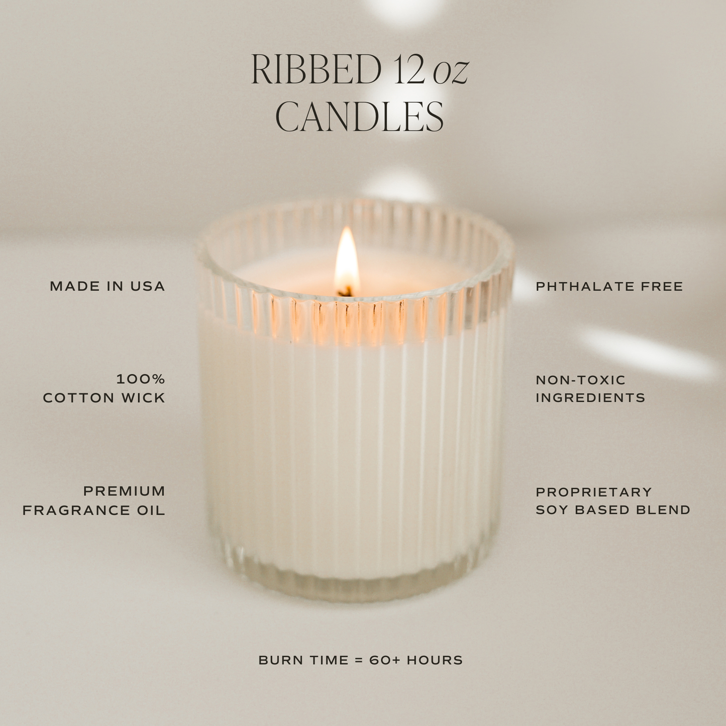 Love You Fluted Candle