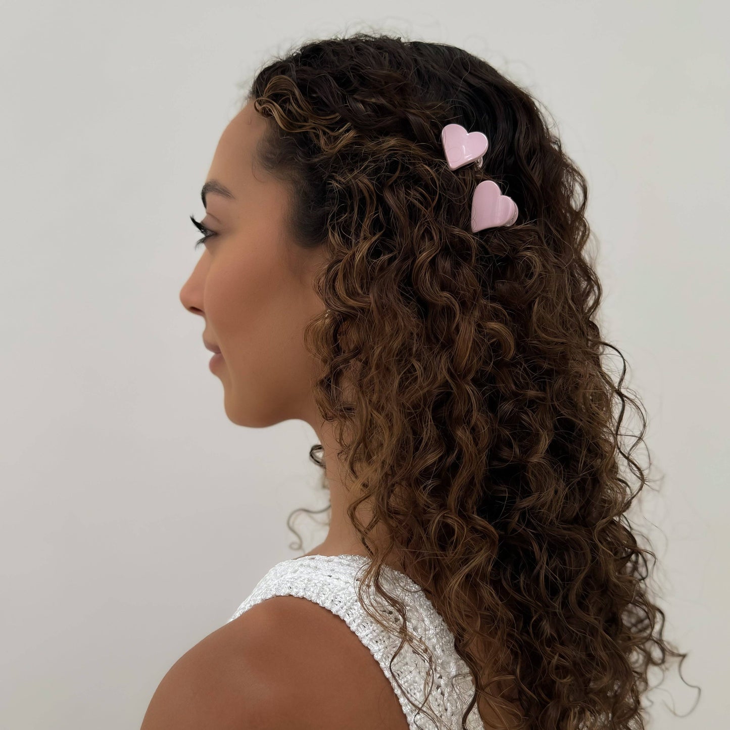 Ecofriendly Acetate 2 Pack Mini Heart Claws - Pink
