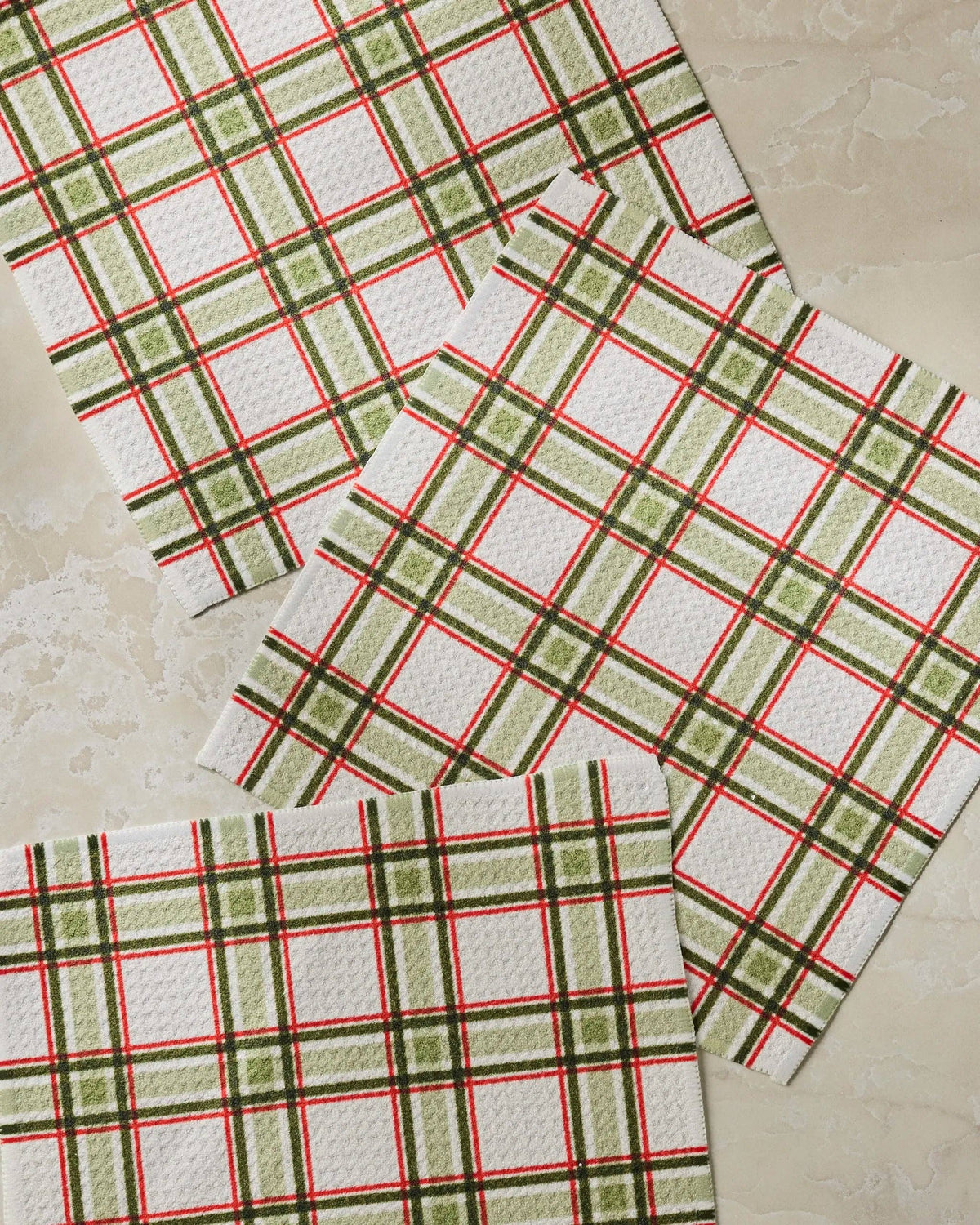 Stocking Plaid Dishcloth