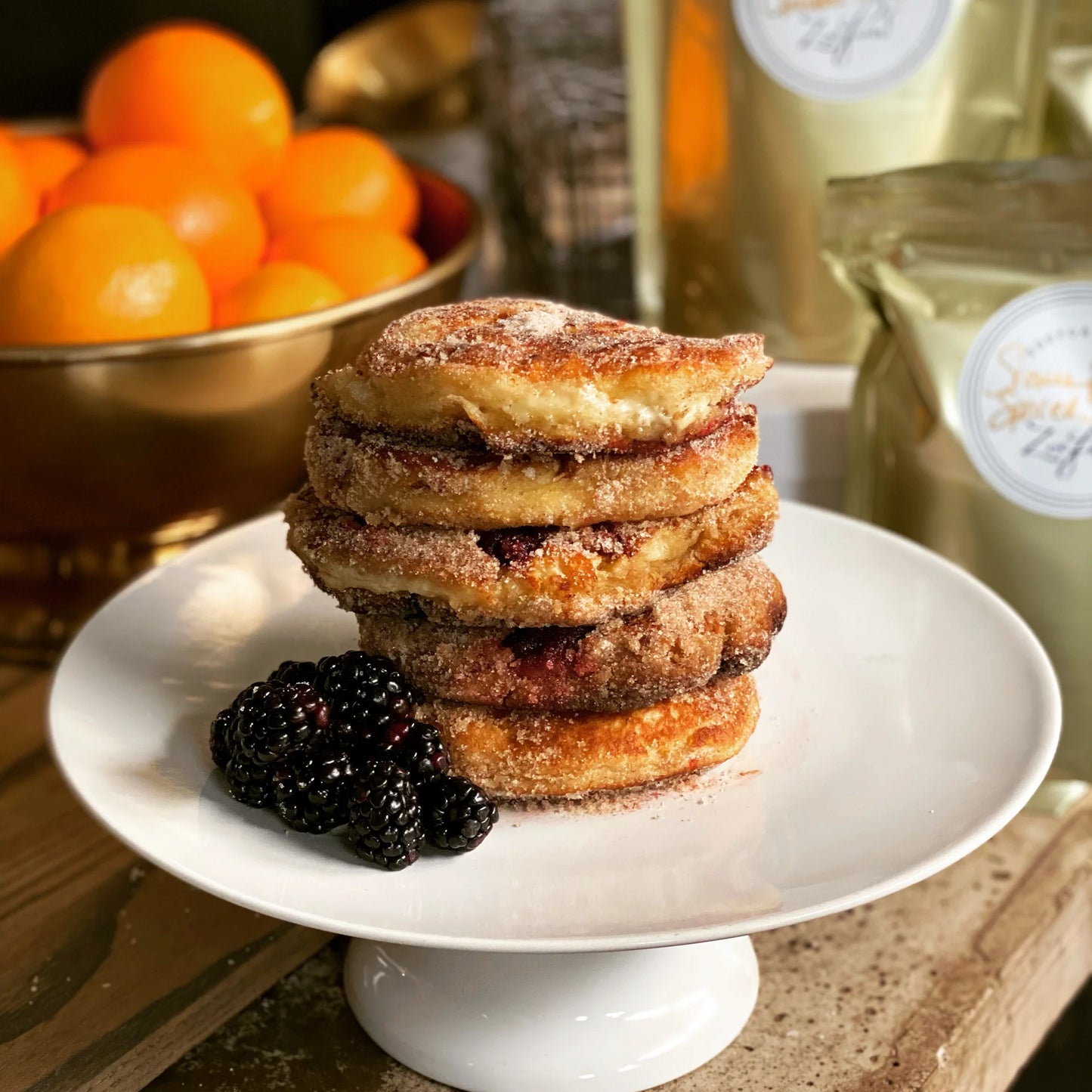 Crispy Cinnamon Doughnut Pancakes