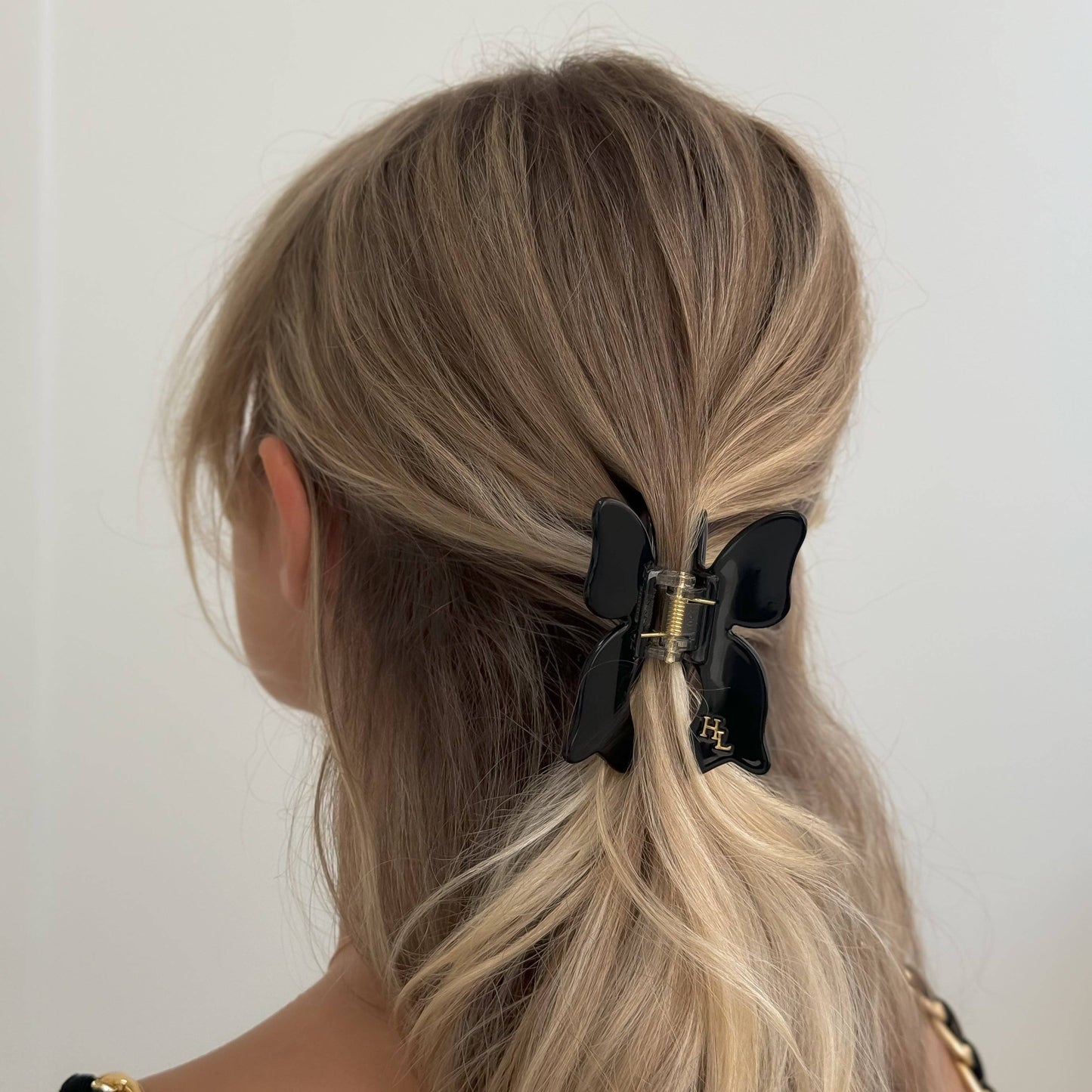 Acetate Bow Claw - Black