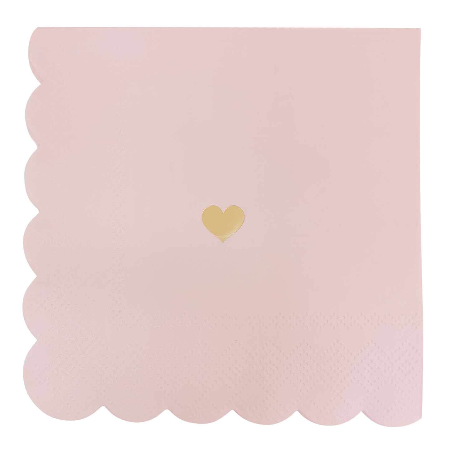 Pink Gold Foil Heart Cocktail Napkins