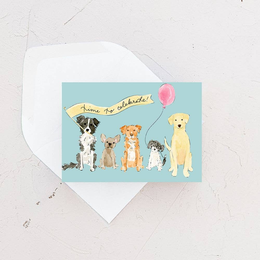 Birthday Dog Pawty Enclosure MIni Card