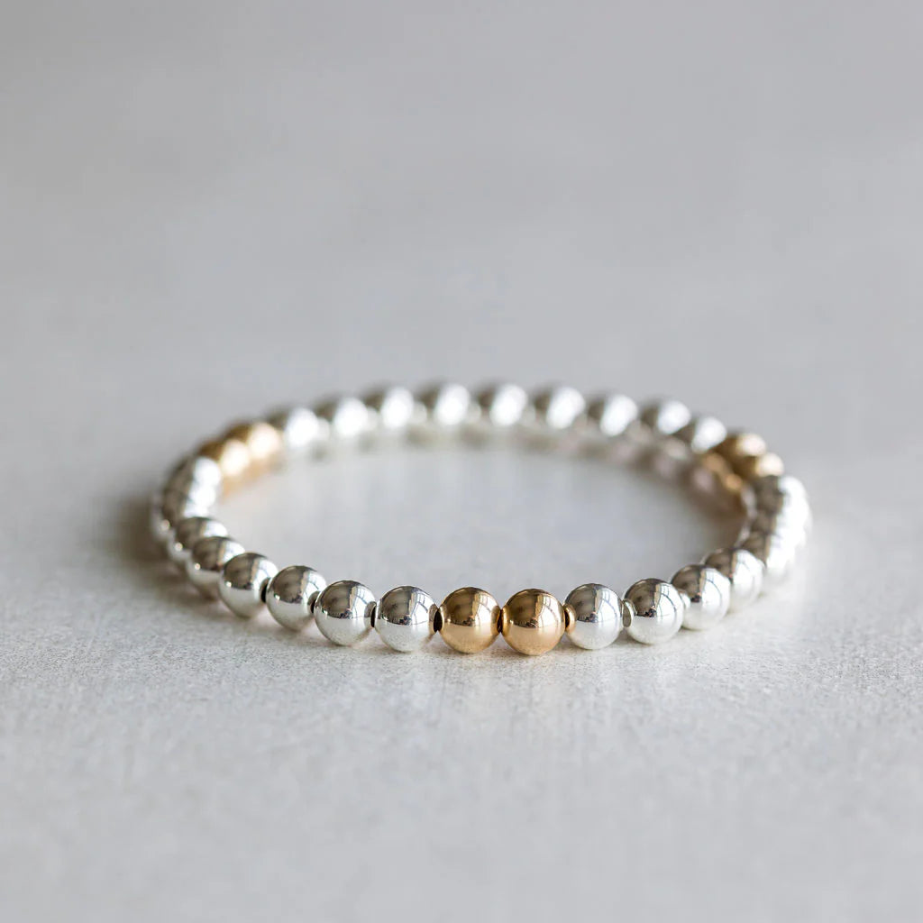 Silver with Gold Bracelet