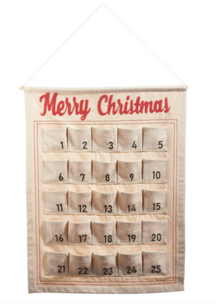 34" HANGING ADVENT CALENDAR