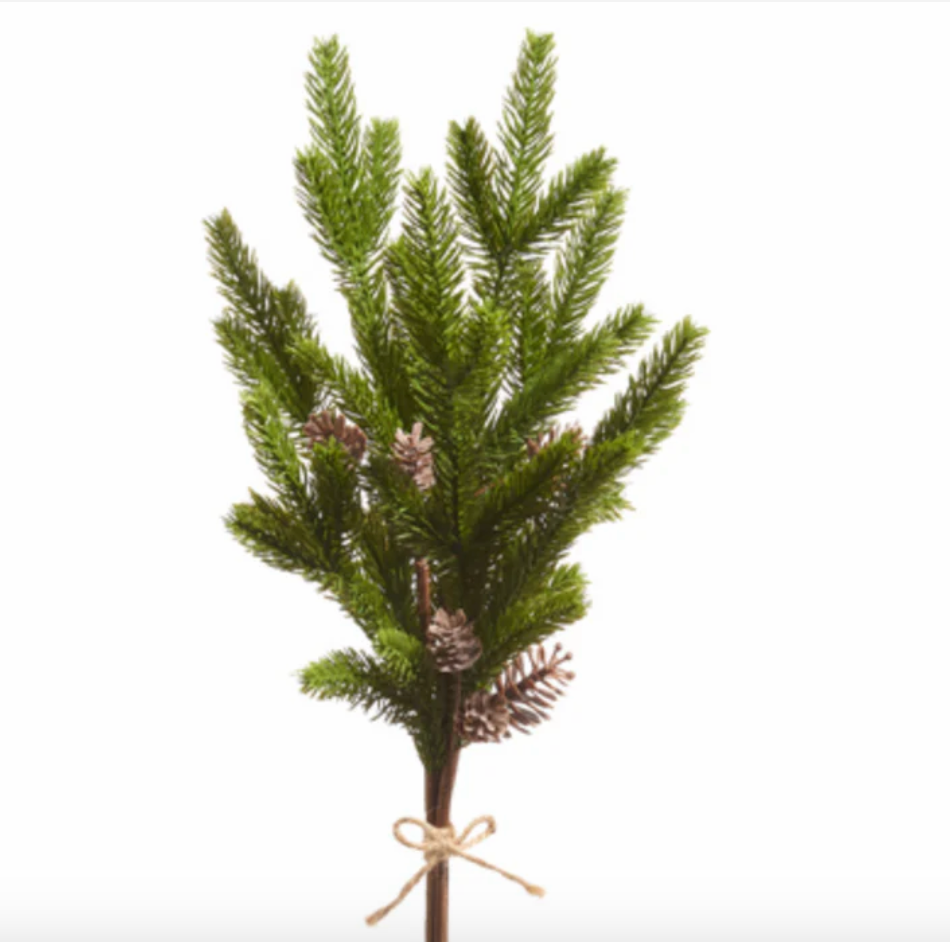 22.5" EVERGREEN AND MINI PINECONE BUNDLE