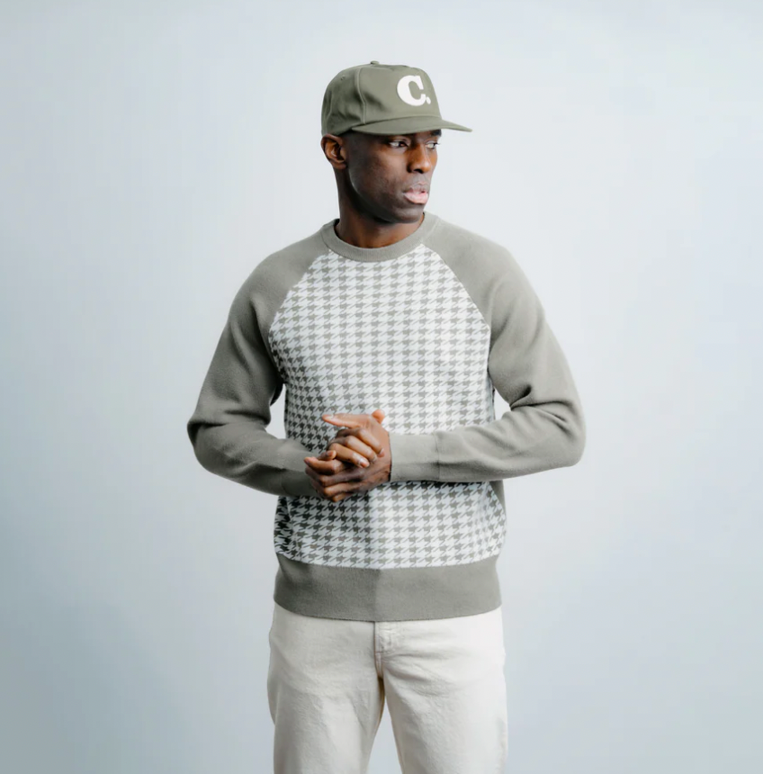 Houndstooth Knit Sweater