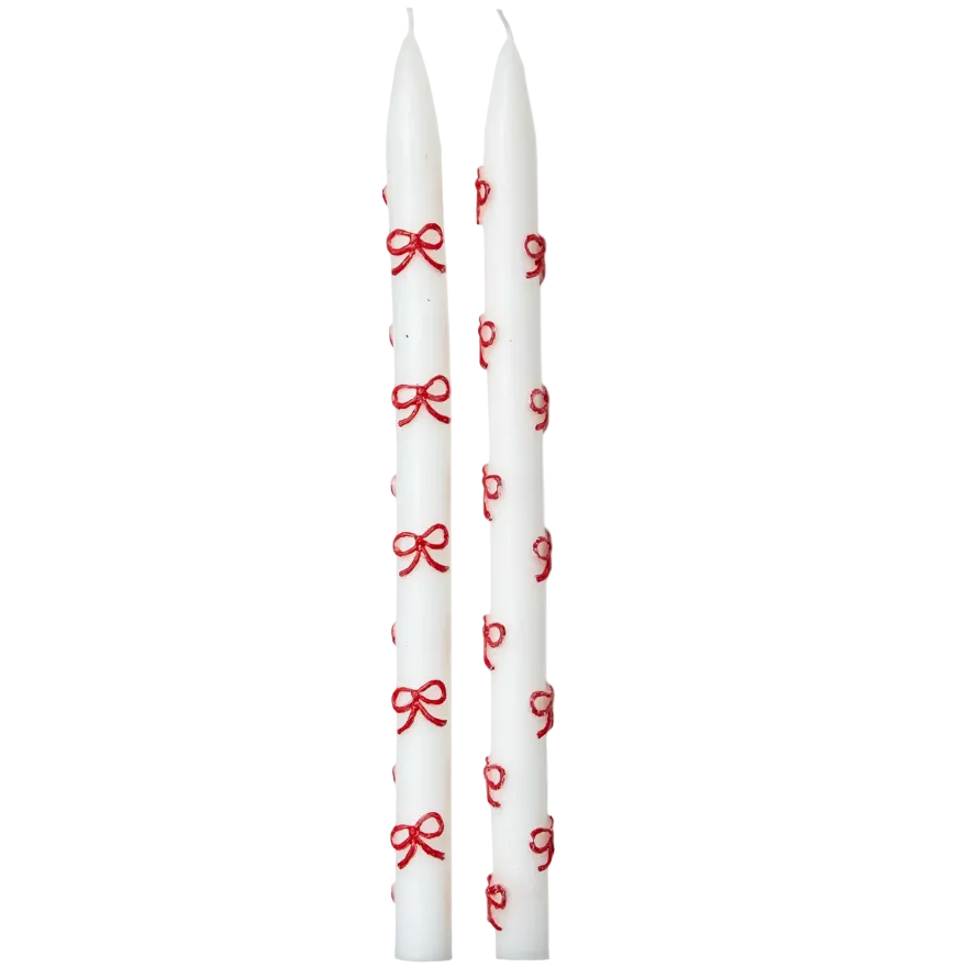 Very Merry Taper Candle S/2