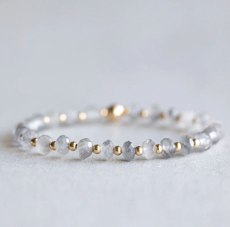 6mm Gold & Smoky Quartz