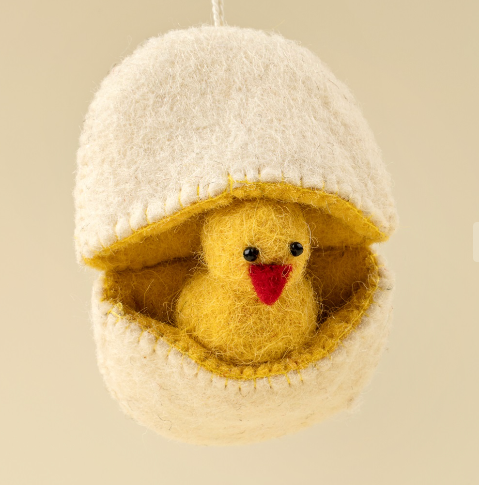 Hatching Chick Felt Ornament