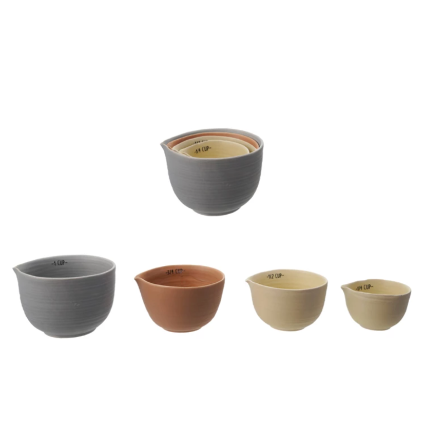 Stoneware Prep Bowls with Spout