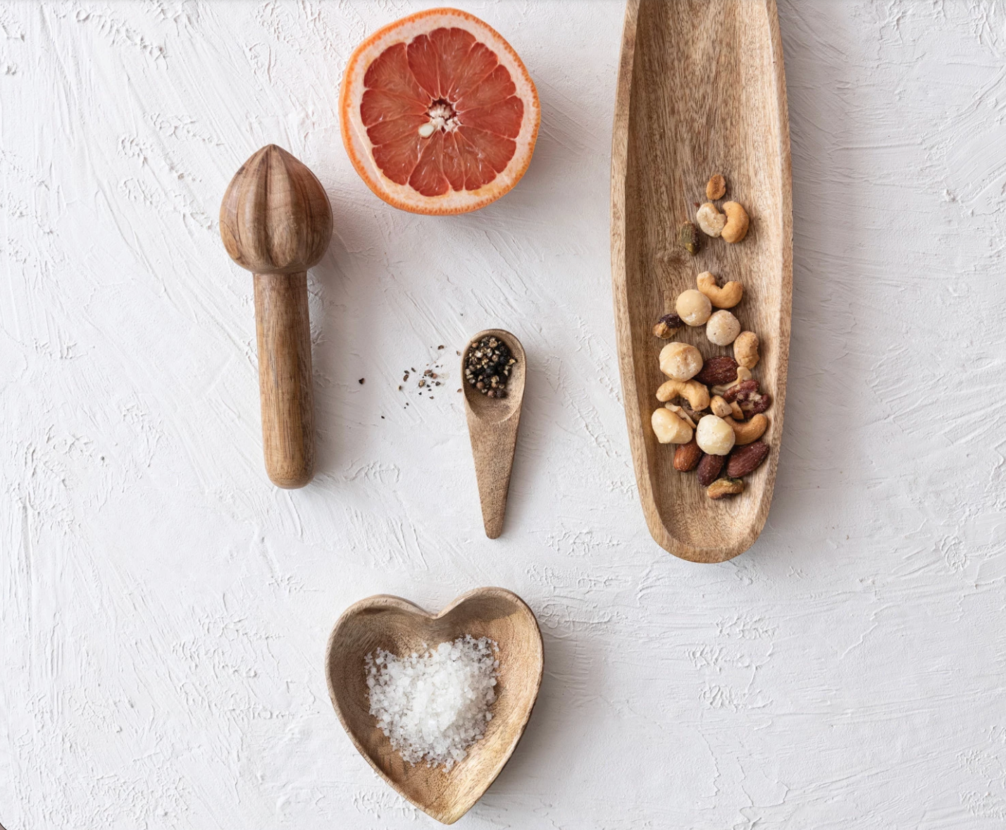 Wood Heart Shaped Tray