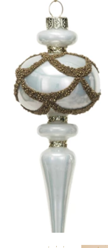 GLASS FINIAL ORNAMENT 3 STYLES