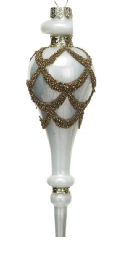 GLASS FINIAL ORNAMENT 3 STYLES