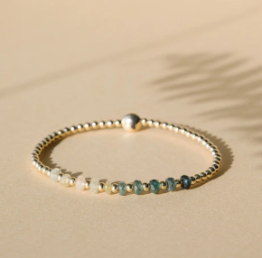 3mm 14K Sapphire bracelet