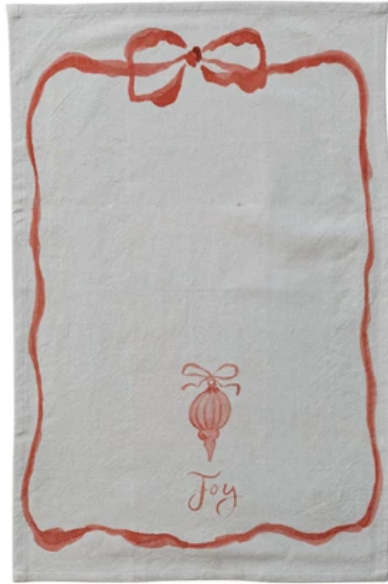 Bow Ornament Tea Towel