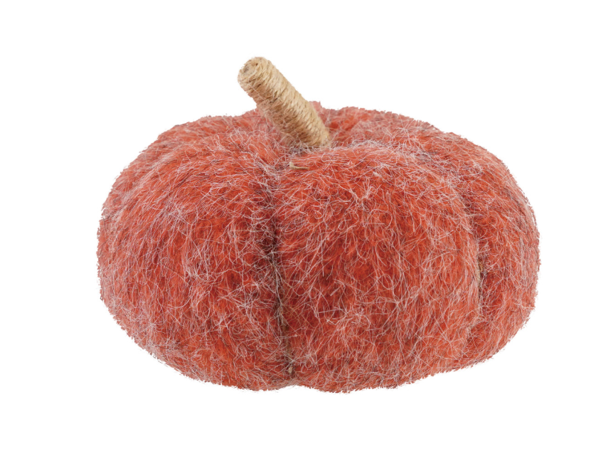 Felt Pumpkin with Jute Stem