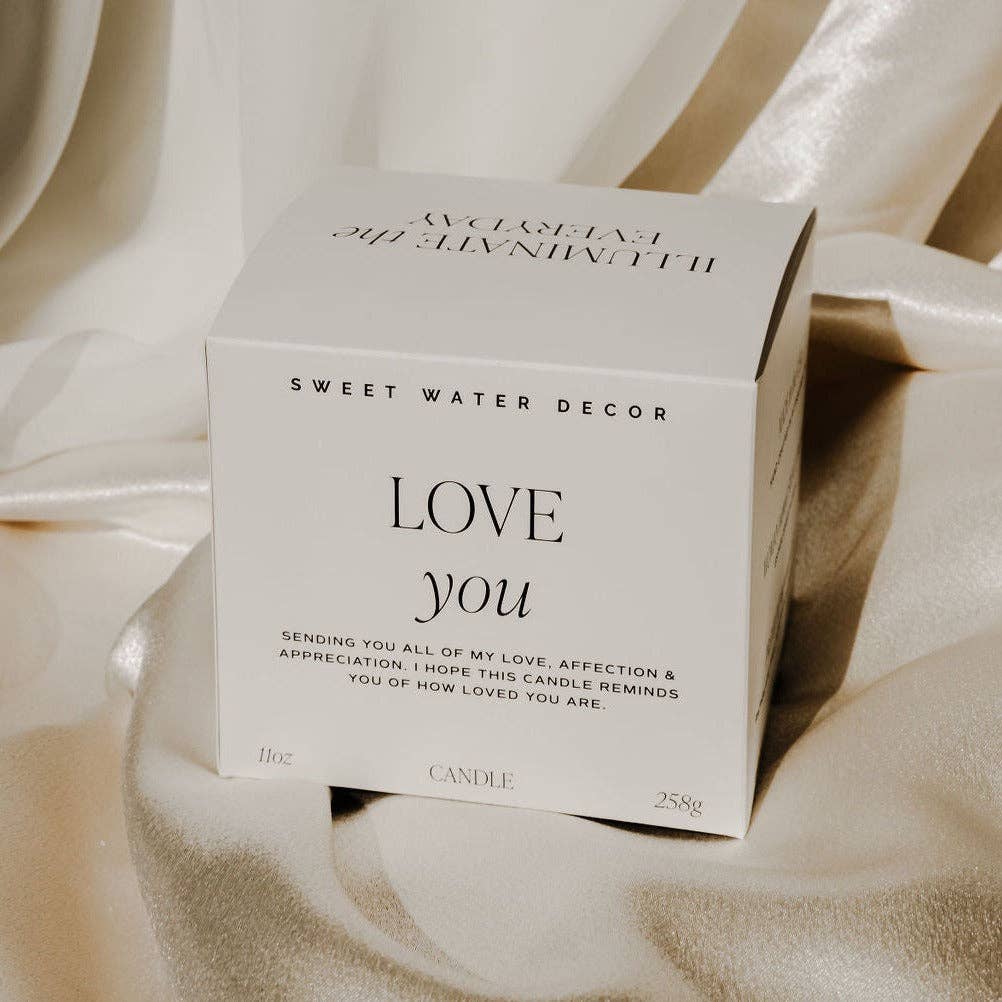 Love You Fluted Candle