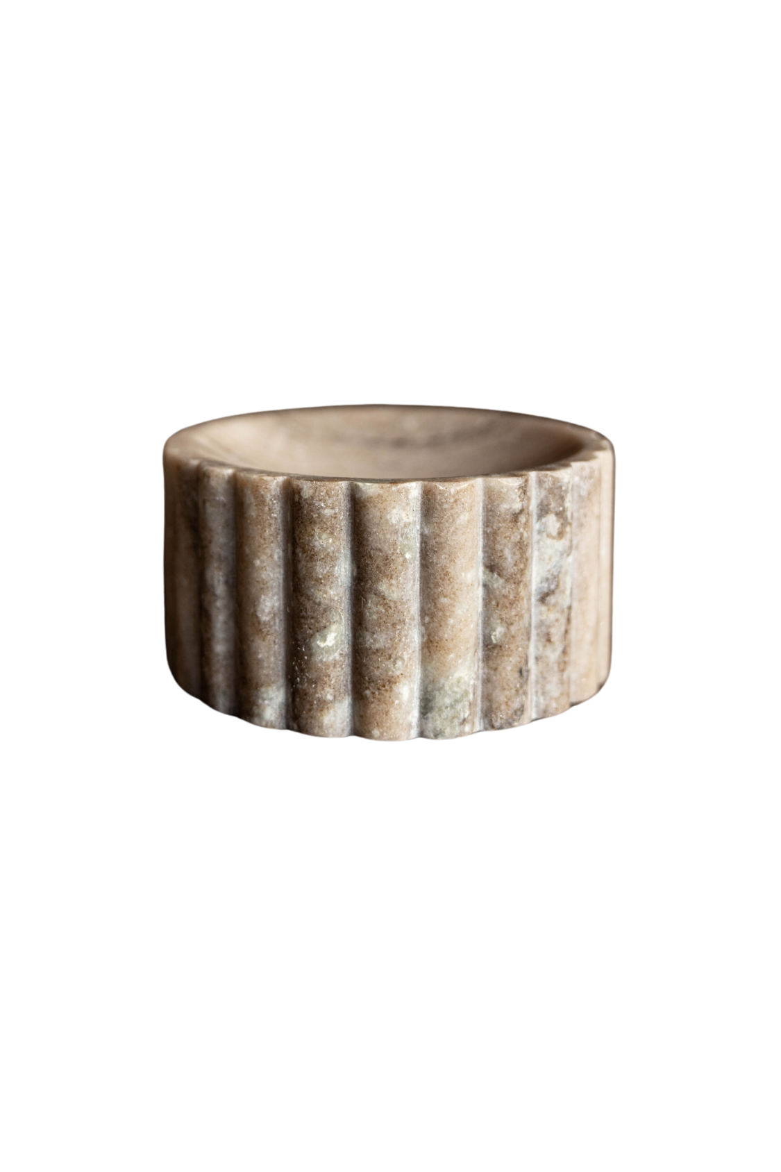 Beige Marble Fluted Soap Dish