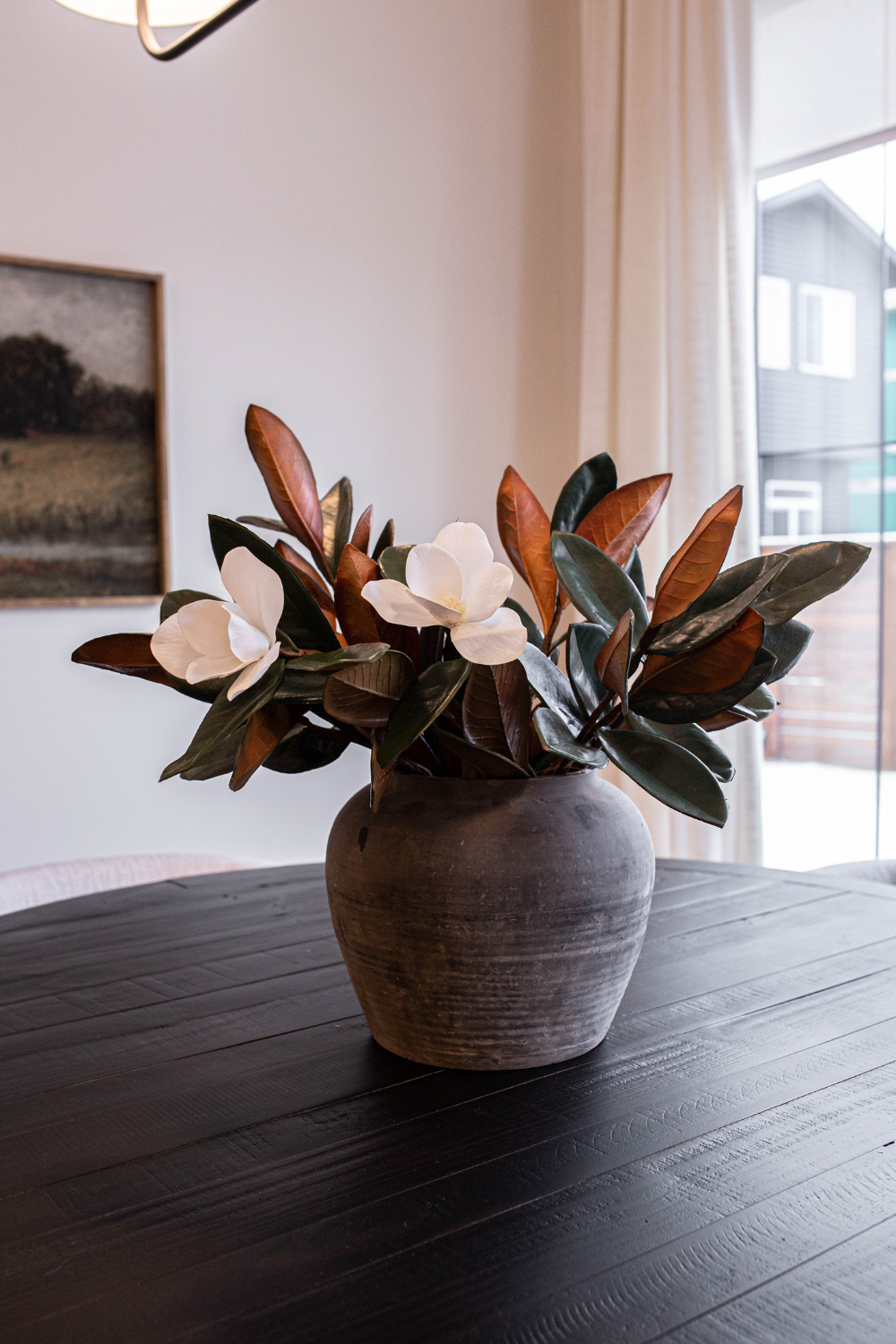 Magnolia Faux Flowers with Leaves