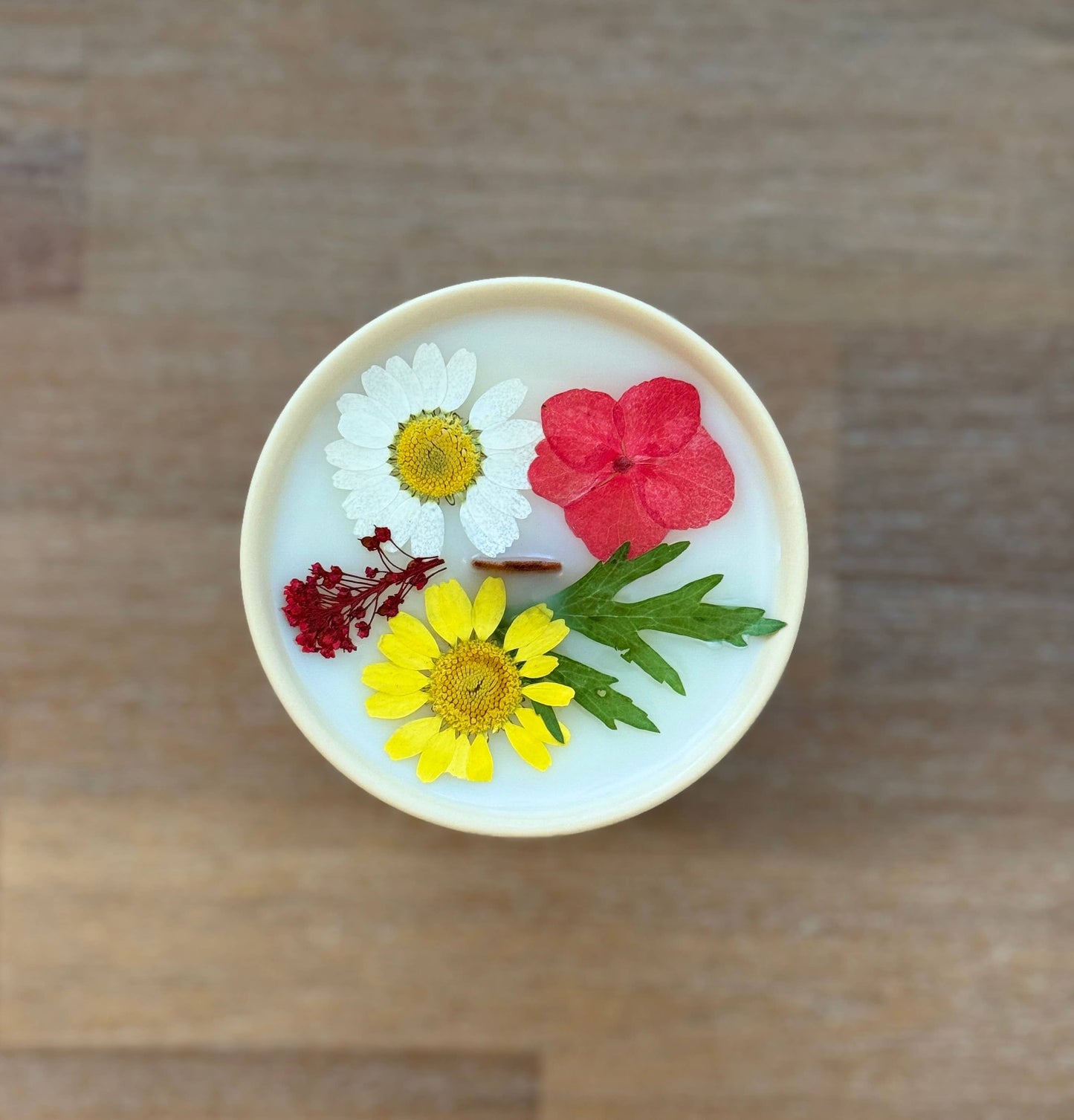 Flower Decorated Candle