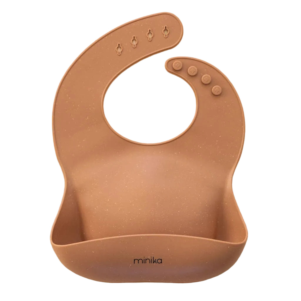 Silicone Bib - Almond