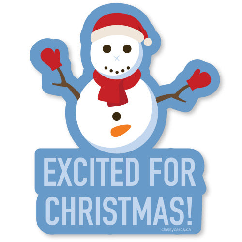 Sticker - Excited Snowman