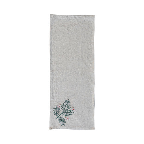 HOLLY EMBROIDERED TABLE RUNNER