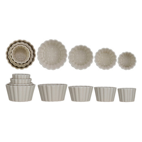 EMBOSSED FLUTED BOWL SET