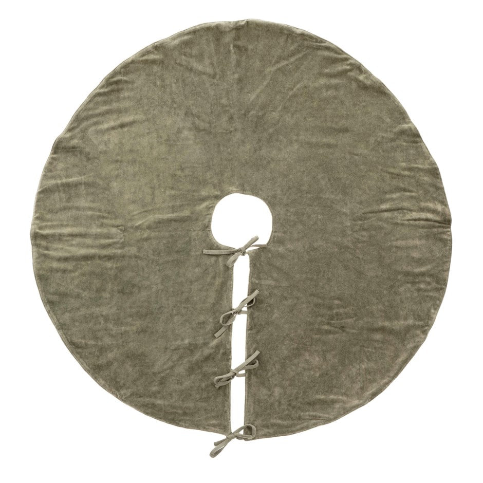 Vera Velvet Tree Skirt, Cypress