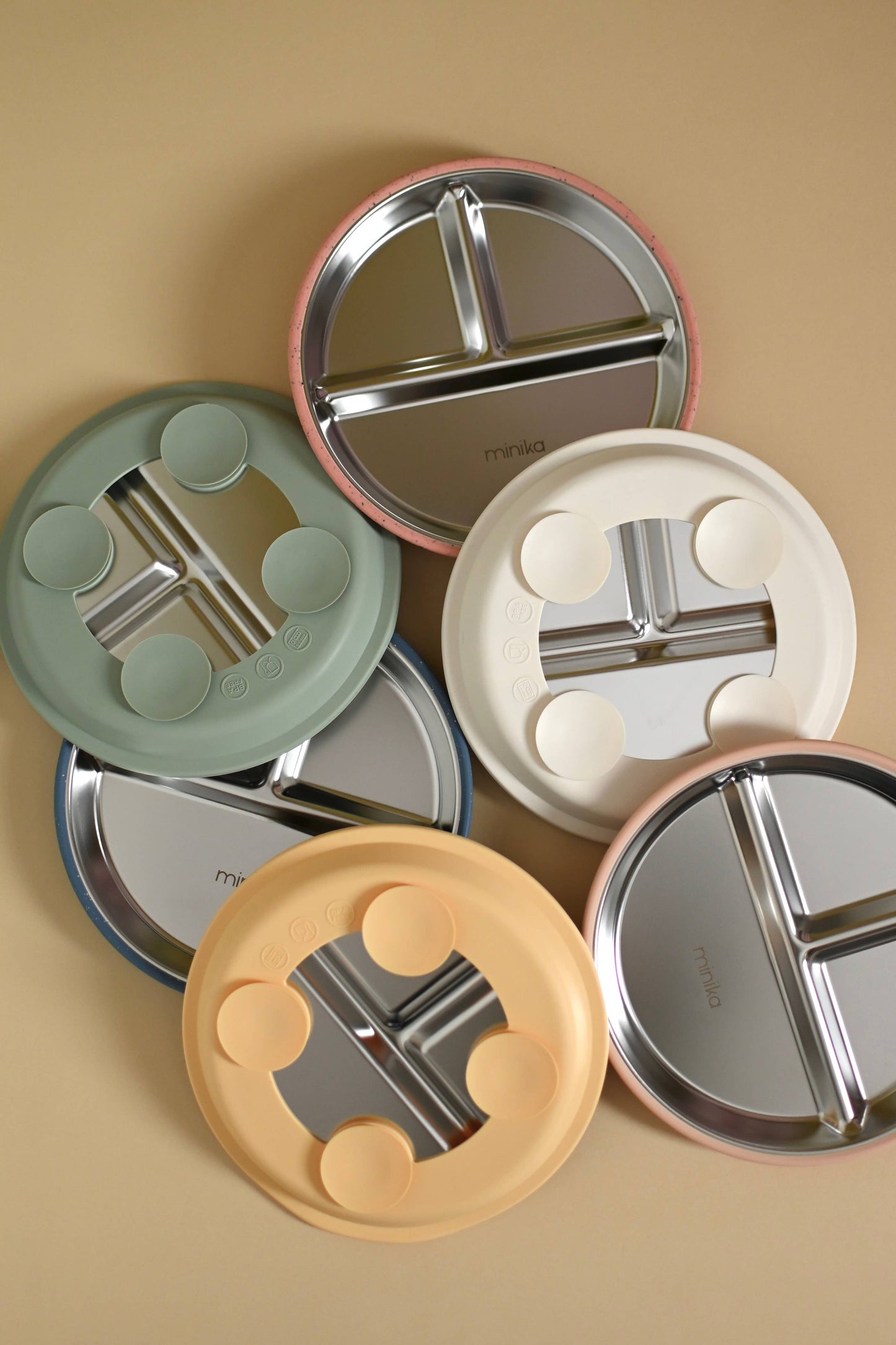 Stainless & Silicone Suction Plate - Sunset