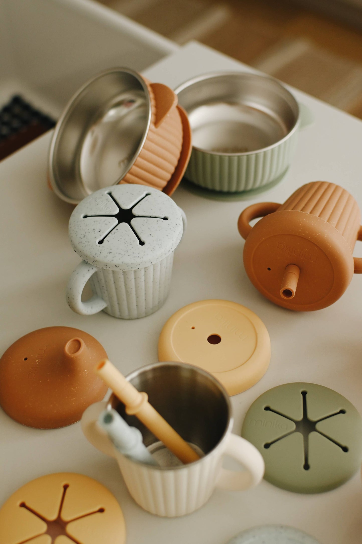 Stainless and Silicone 3-in-1 cup - Sunset