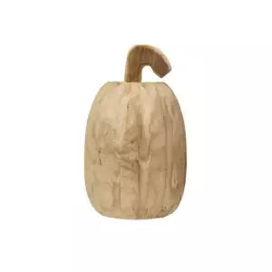 Carved Wood Pumpkin