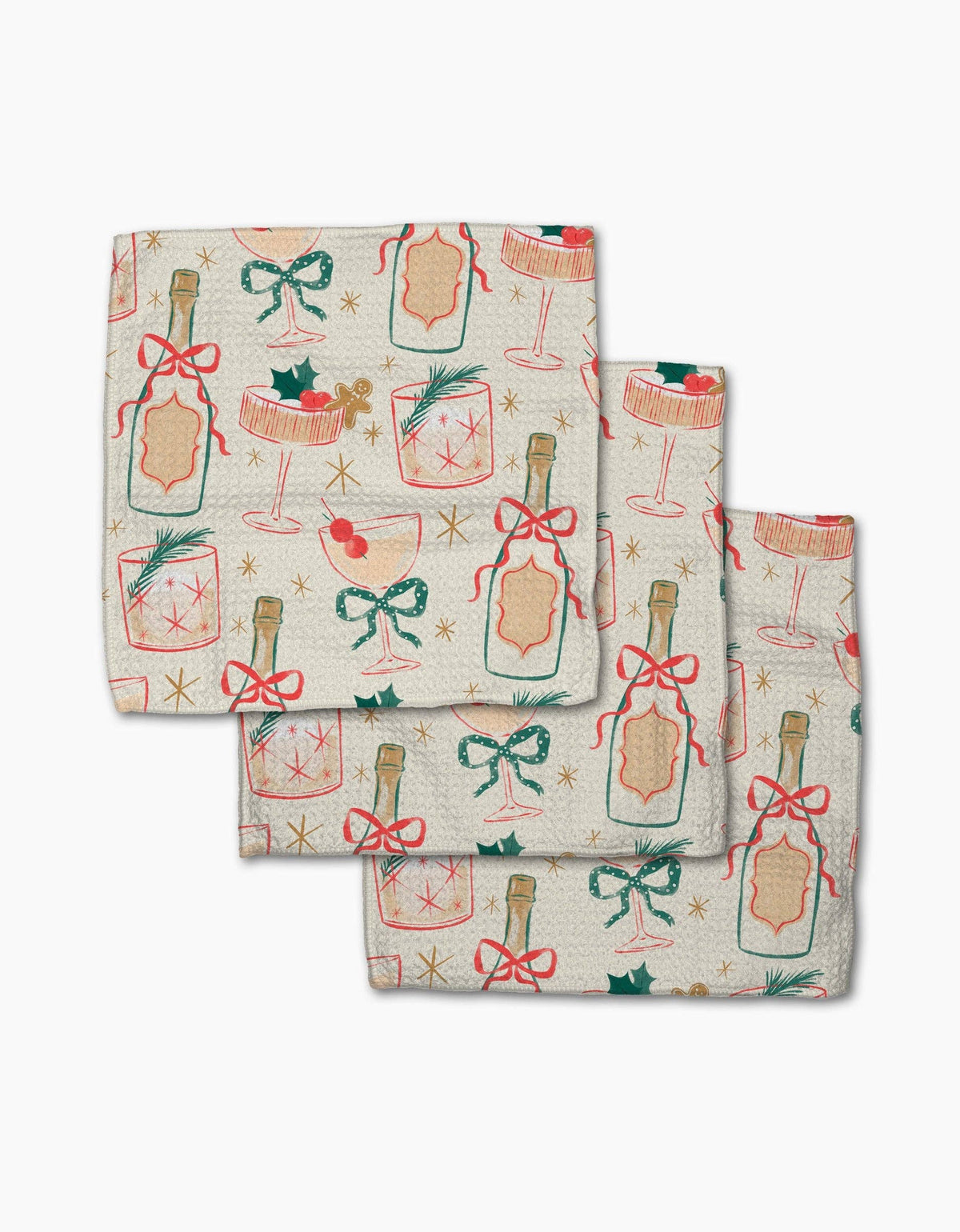 Christmas Cocktails Dishcloth