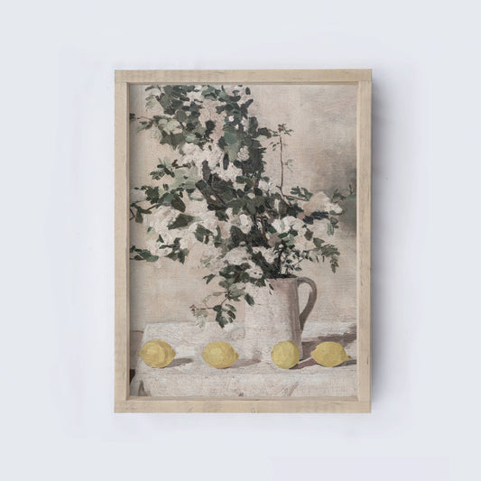 Flower Still Life with Lemons