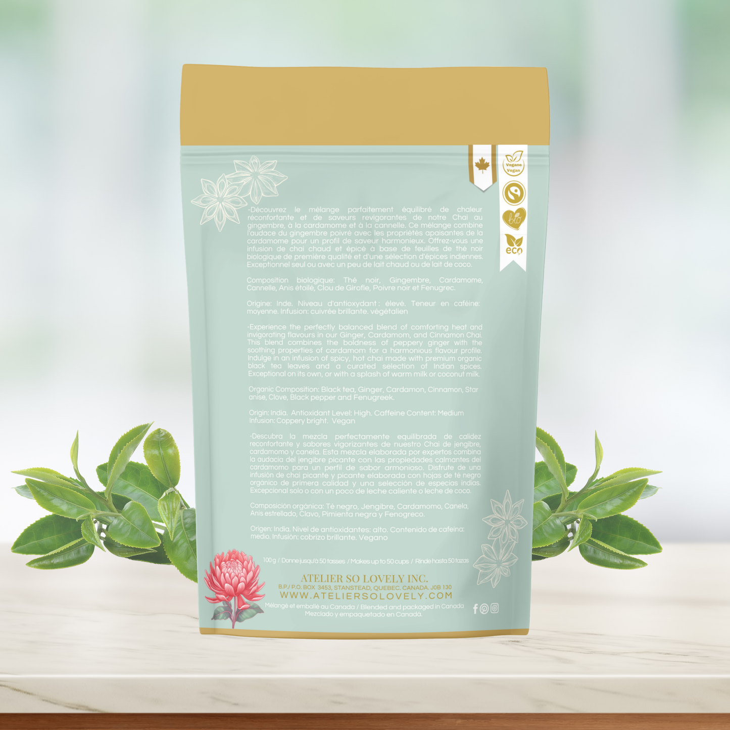 Ginger, Cardamom & Cinnamon Chai