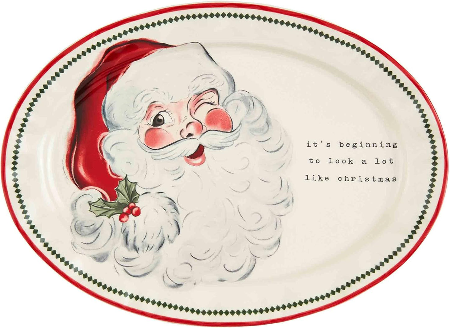 Vintage Santa Platter