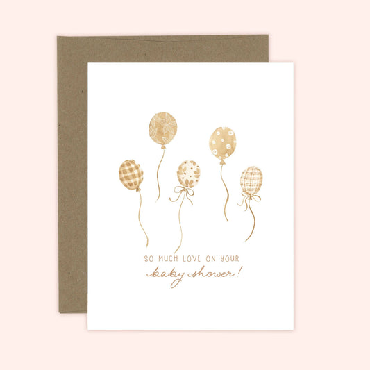 Baby Shower Balloons Card