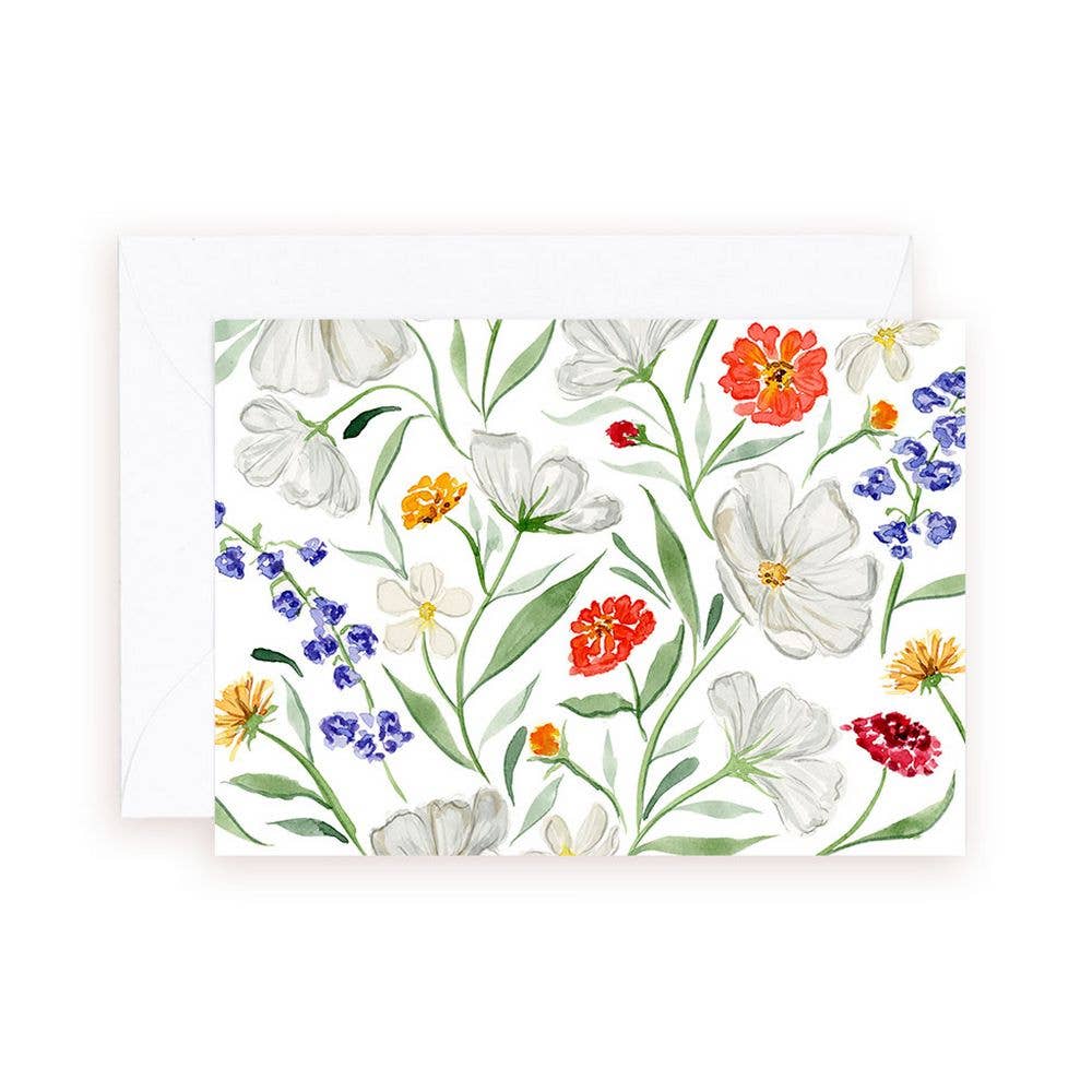 Dainty Spring Florals  Mini Card