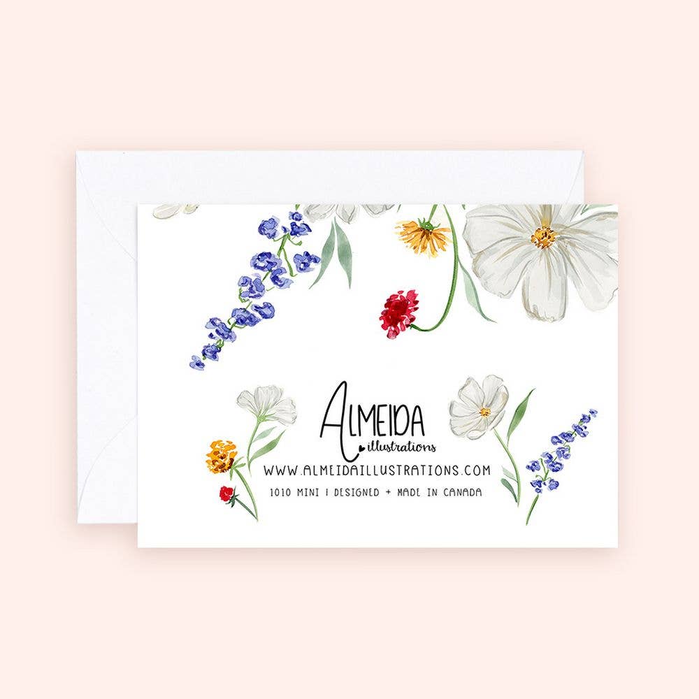Dainty Spring Florals  Mini Card