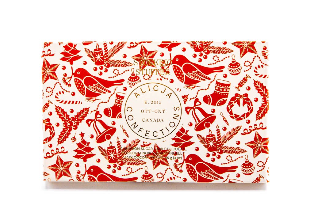 Stocking Stuffer Vegan Dark Postcard Chocolate Bar