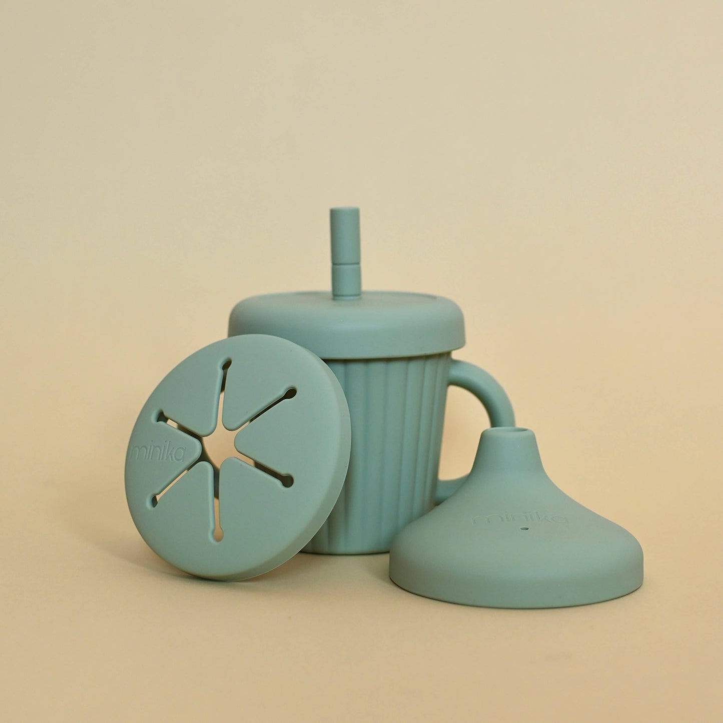 Stainless & Silicone 3-in-1 cup - Sage
