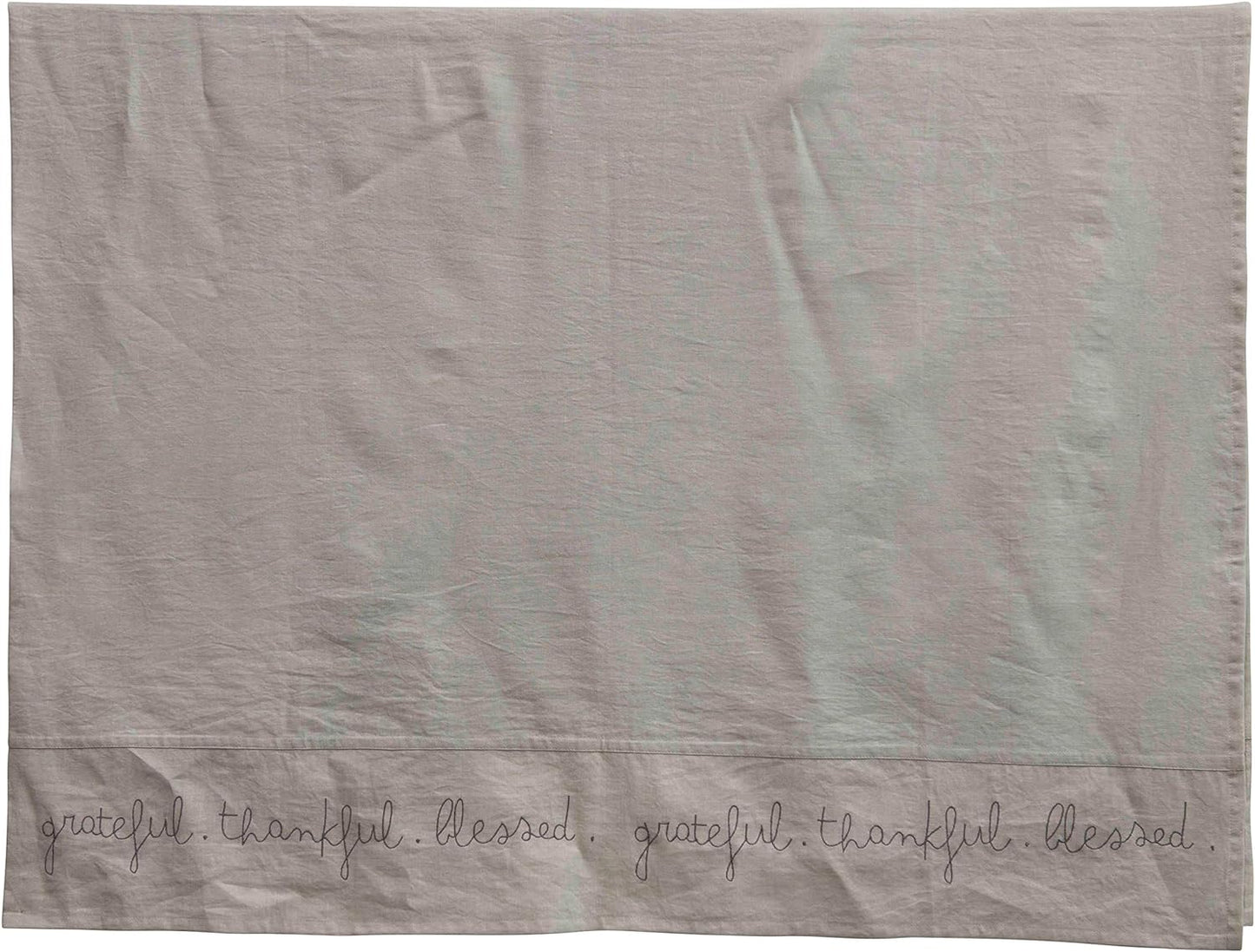 Grateful Cotton/Linen Tablecloth