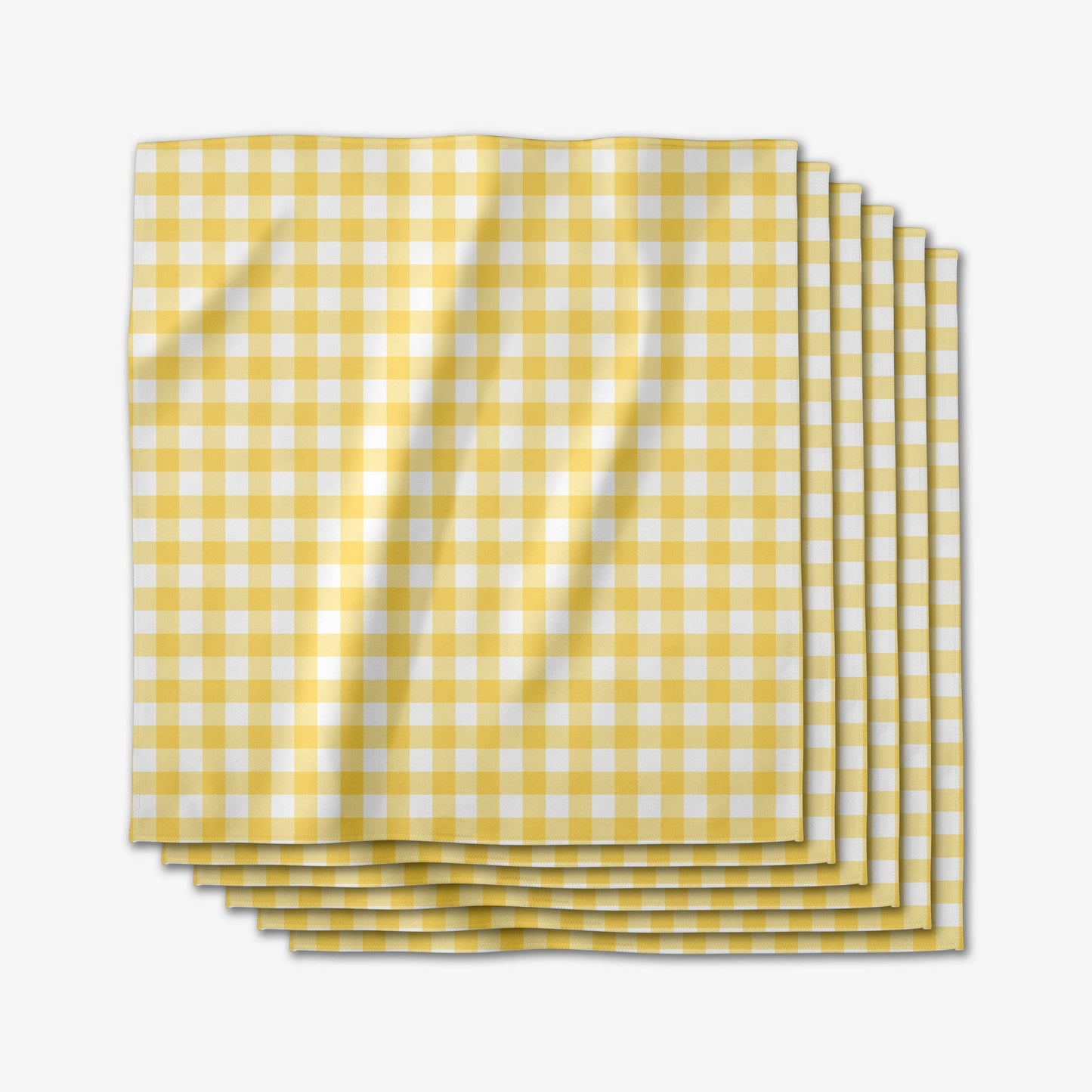 Lemon Gingham Dinner Napkin Set