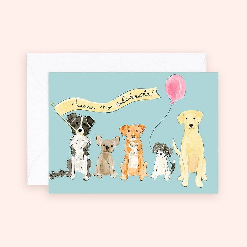 Birthday Dog Pawty Enclosure MIni Card