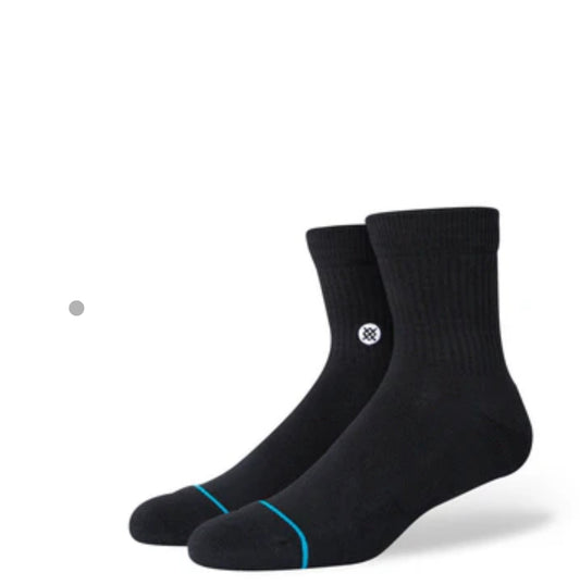 Icon Quarter Sock Black