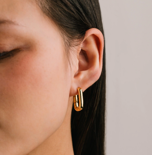 Midi Paperclip Puff Earrings