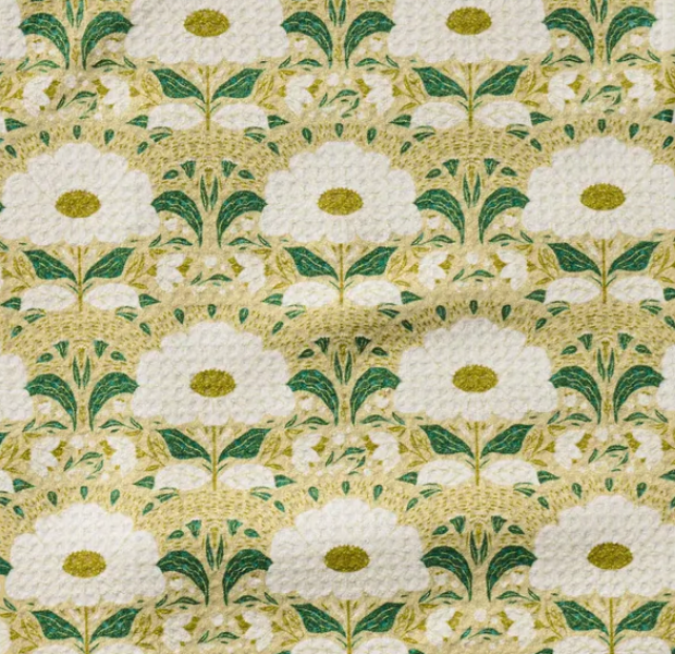 White Flower Dish Cloth