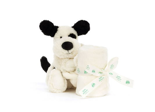Bashful Black & Cream Puppy Soother