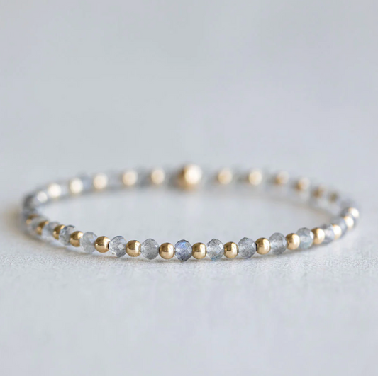 4mm Gold & Labradorite